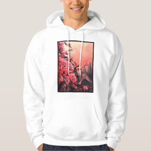 Cherry blossom landscape hoodie