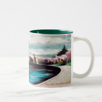 cherry blossom lane, nj. Two-Tone coffee mug