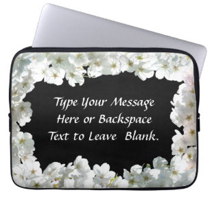 Cherry Blossom Laptop Sleeve Personalised Sleeve