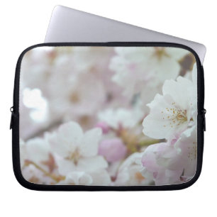 Cherry Blossom Laptop Sleeve White Flower Gift