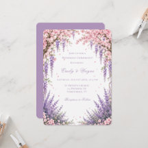 Cherry Blossom Lavender Tree Wedding Ceremony
