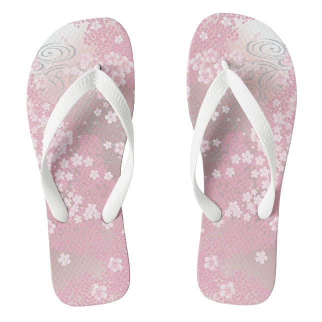 Cherry Blossom Leggings Flip Flops (Footbed)