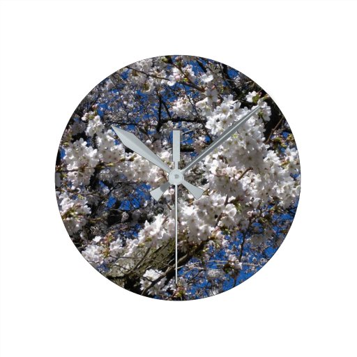 Image of Cherry Blossom Medium Acrylic Wall Clock