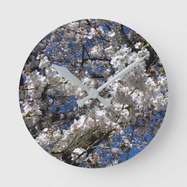 Cherry Blossom Medium Acrylic Wall Clock (Front)