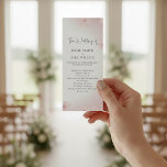 Cherry Blossom Minimalist spring wedding Ceremony Programme<br><div class="desc">This sophisticated ceremony card features delicate cherry blossom illustrations in soft blush pink, gracefully framing a clean white background. The minimalist design uses elegant serif and script fonts, presenting your ceremony order and wedding party details in a clear, organised layout. Blush floral accents add a gentle, romantic touch, perfect for...</div>
