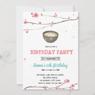 Cherry blossom miso theme invitation