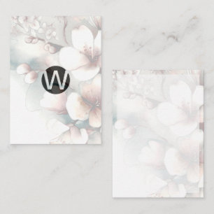 Cherry Blossom Monogram Note Cards