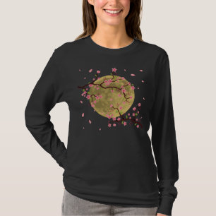 Cherry Blossom Moon Japanese Sakura Tree T-Shirt