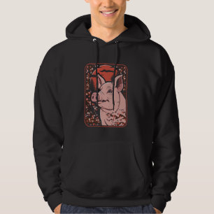 Cherry Blossom Moon Pig Pork Animal Farming - Farm Hoodie