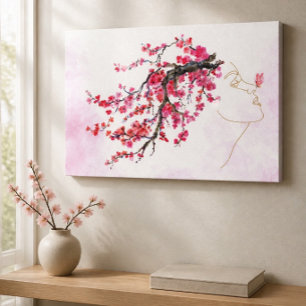 Cherry Blossom Mother Canvas Print (Various Sizes)