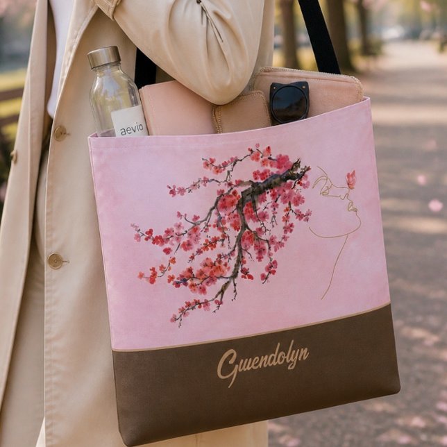 Cherry Blossom Mother Personalised Tote Bag (Creator Uploaded)