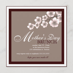 Cherry Blossom Mother's Day Brunch Invitation