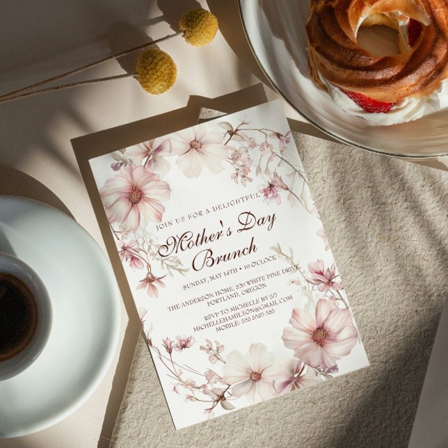 Cherry Blossom Mother's Day Brunch Invitation (Creator Uploaded)