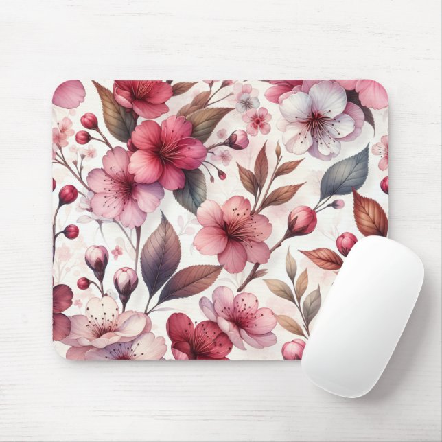 Cherry Blossom Mouse Mat (With Mouse)
