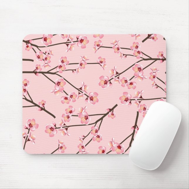 Cherry Blossom Mouse Mat (With Mouse)