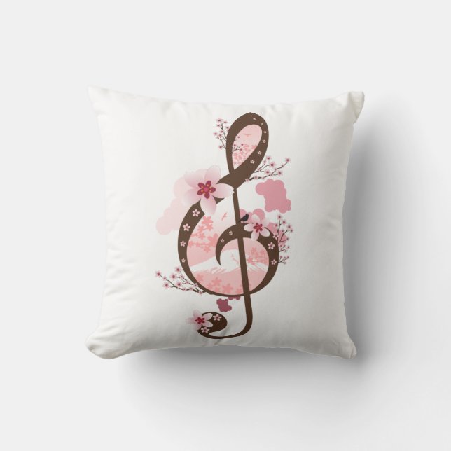 Cherry Blossom Music  Cushion (Front)