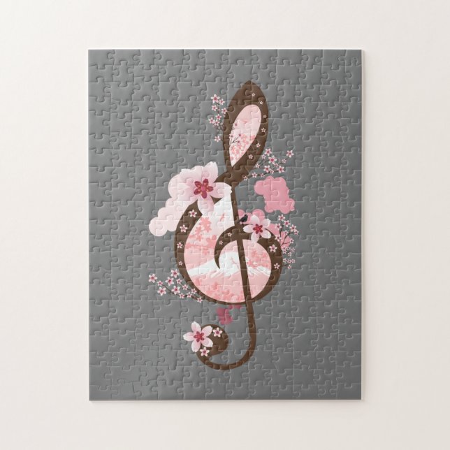 Cherry Blossom Music Jigsaw Puzzle (Vertical)