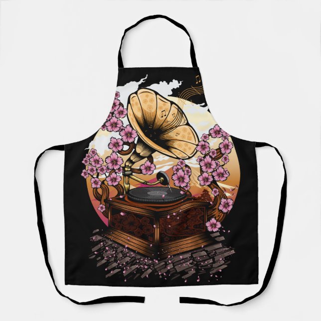 Cherry Blossom Musical Apron (Front)