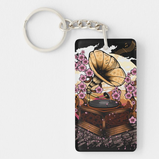 Cherry Blossom Musical Key Ring (Front)