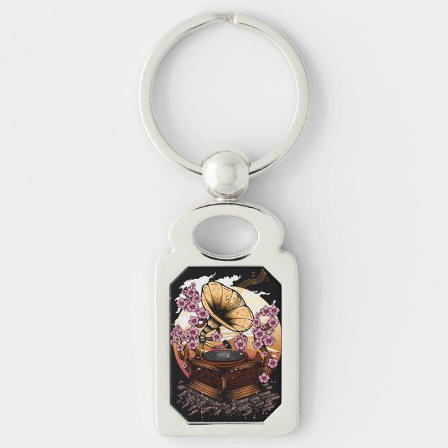 Cherry Blossom Musical Key Ring (Front)