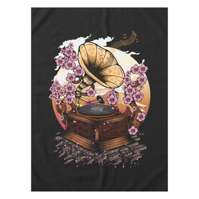 Cherry Blossom Musical Tablecloth (Front)