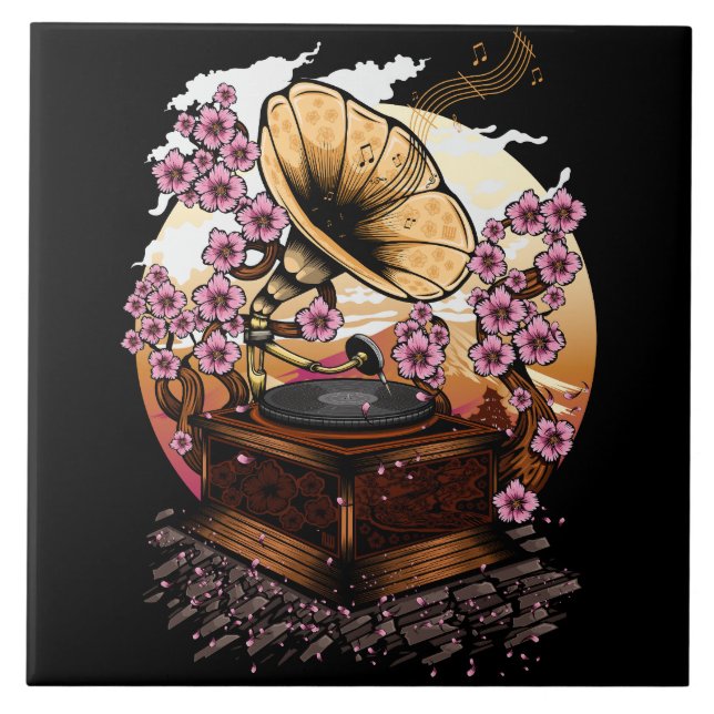 Cherry Blossom Musical Tile (Front)