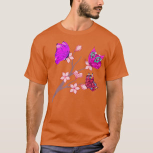 Cherry Blossom Nature Insect Animal Japan Sakura B T-Shirt