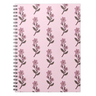 Cherry Blossom Notebook - Pink Pattern