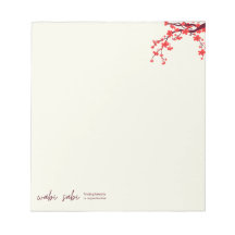 Cherry Blossom Notepad - Sakura, Wabi sabi Notepad