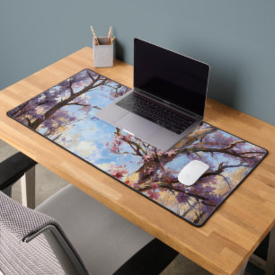 Cherry Blossom Oil Painting Desk Mat