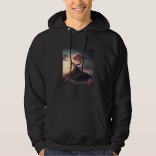Cherry Blossom on a Mountain sunset epic cinematic Hoodie