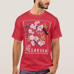 Cherry Blossom on Japanese Art Sakura T-Shirt