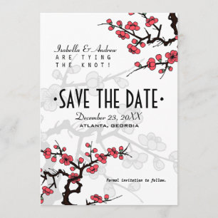 Cherry Blossom Oriental Wedding Save the Date