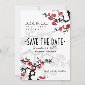 Cherry Blossom Oriental Wedding Save the Date
