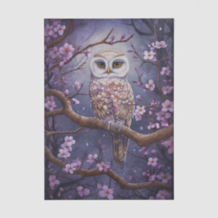 Cherry Blossom Owl Tissue Paper