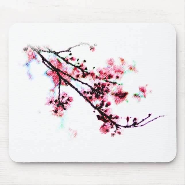 Cherry Blossom Painting Mouse Mat (Front)