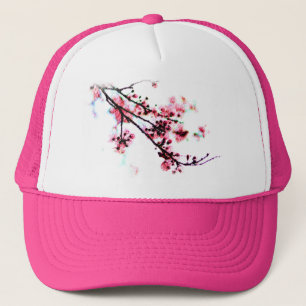 Cherry Blossom Painting Trucker Hat