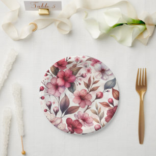 Cherry Blossom Paper Plate