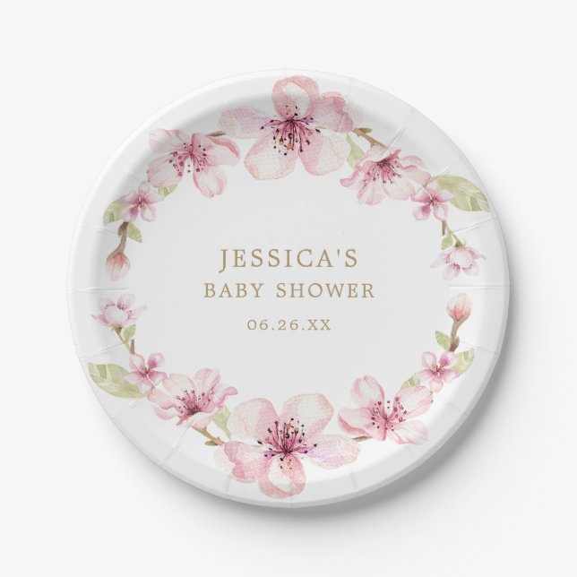 Cherry Blossom Paper Plates (Front)