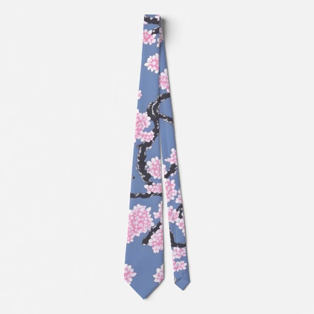 Cherry Blossom Pastel Pattern  Tie (Front)