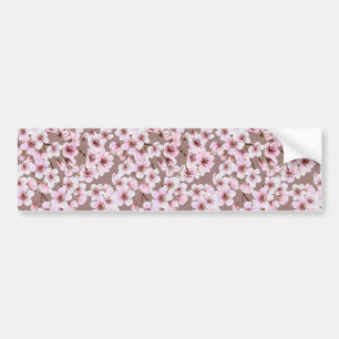 Cherry blossom pattern bumper sticker