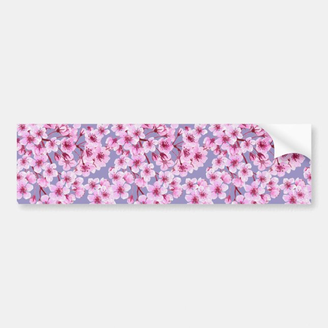Cherry blossom pattern bumper sticker (Front)