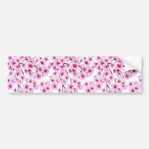Cherry blossom pattern bumper sticker
