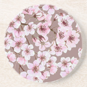 Cherry blossom pattern coaster