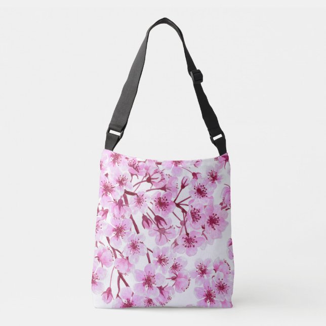 Cherry blossom pattern crossbody bag (Front)