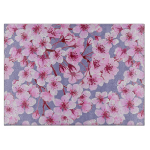 Cherry blossom pattern cutting board