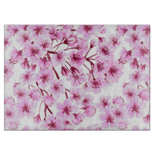 Cherry blossom pattern cutting board