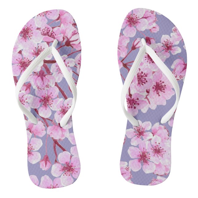 Cherry blossom pattern flip flops (Footbed)