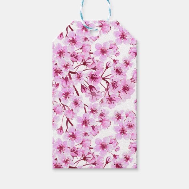 Cherry blossom pattern gift tags (Front)