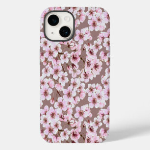 Cherry blossom pattern iPhone 14 case